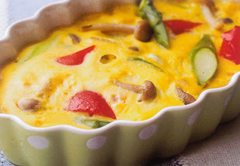 レシピ:彩野菜のフラン(洋風茶碗蒸し)